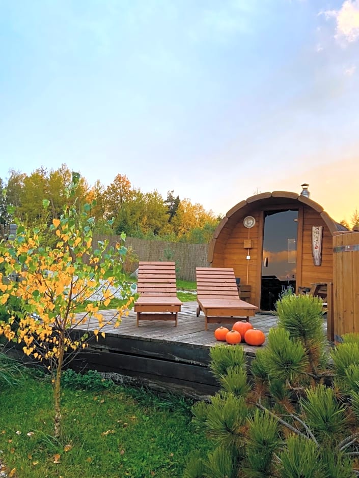 Dolina Bella - ogrzewany domek z balią, sauną i kominkiem w sercu Kaszub