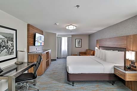 ADA Accessible, 1 King Bed Suite with Sofa Bed, Transfer Shower, City View