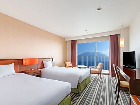 Standard Twin Room with Sakurajima View - Non-Smoking - No Room Cleaning Service