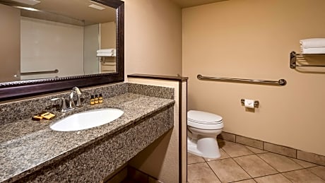 Accessible - 1 King, Mobility Accessible, Roll In Shower, Microwave And Refrigerator, Wi-Fi, Non-Smoking, Full Breakfast