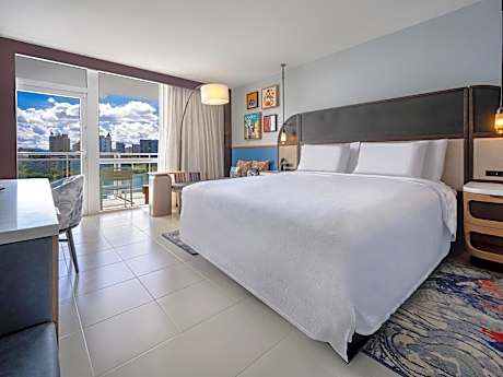 King Room with one King Bed and Balcony - Water View