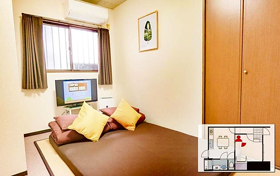 1 Tatami Bedroom! Direct KIX & Namba & Umeda access! DoumoTengachaya DT01