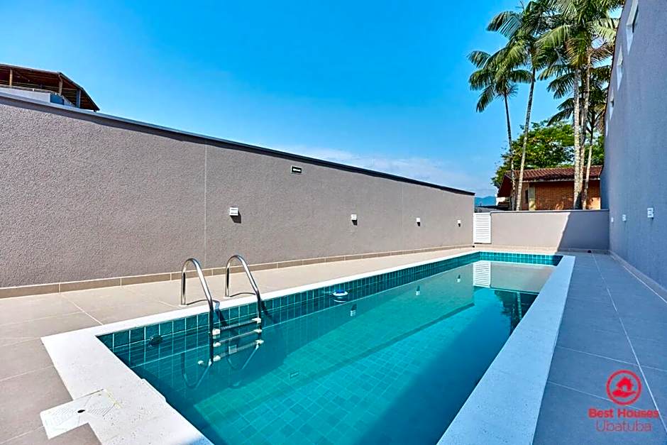 BH28: 1 Quadra d Praia, Ar, Churrasqueira, Piscina