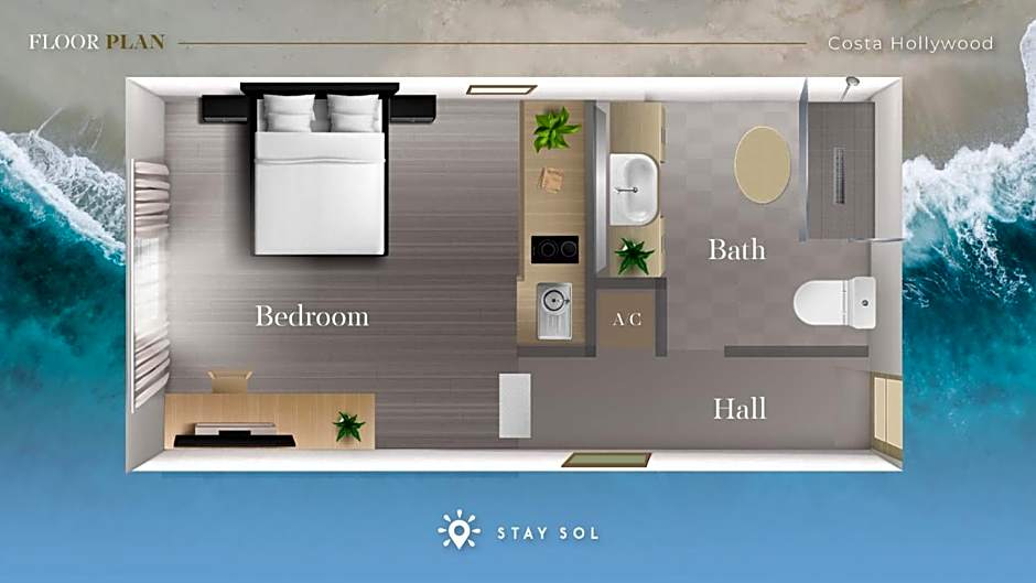 New Studio - Hollywood Beach Bliss for 2