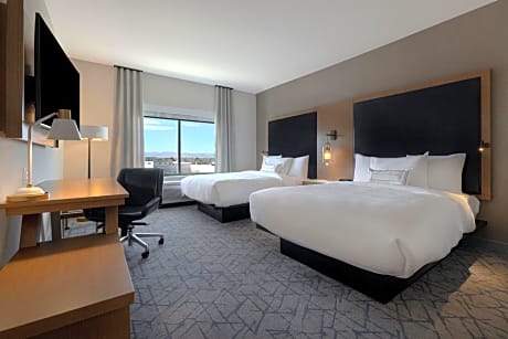 Queen Room with Two Queen Beds and Adapted Tub - Mobility and Hearing Accessible
