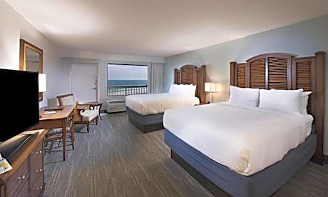 Gulf Front Queen Room with Two Queen Beds and Balcony