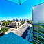Downtown Los Angeles Skyline balcony view Modern Penthouse