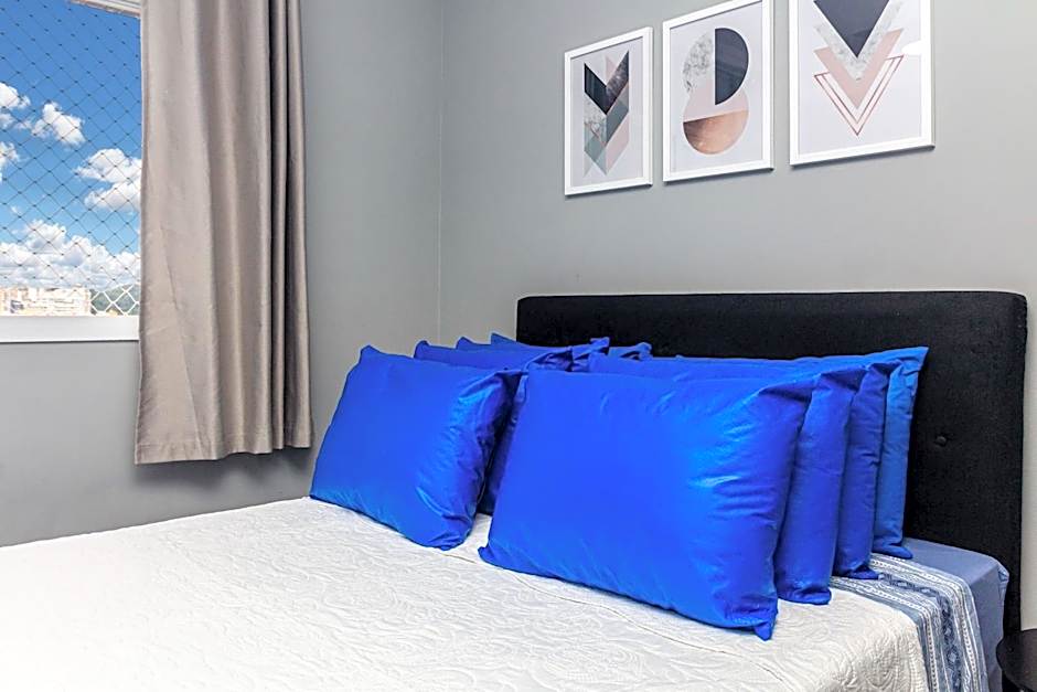 Piemax Praia Grande - 100m PRAIA do BOQUEIRÃO e CENTRO - Vista MAR - Varanda GOURMET com CHURRASQUEIRA privativa - AR CONDICIONADO em todos os ambientes - Wi-Fi 600 Mbps - HOME OFFICE- Vaga de Garagem - Acomoda até 6 pessoas