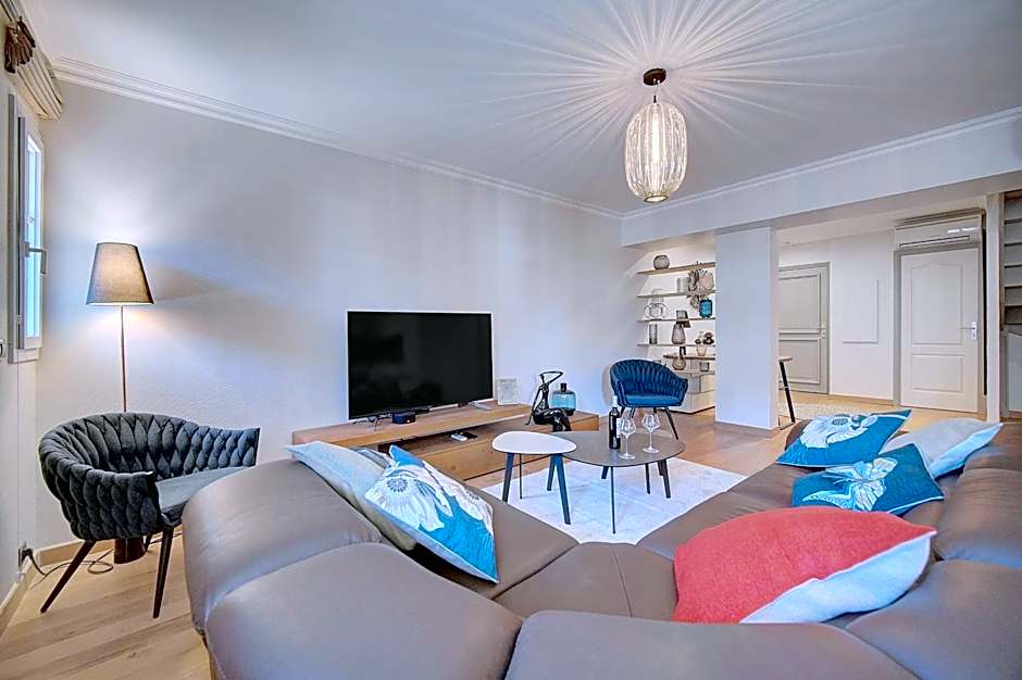 Cannes banane 50m croisette, luxueux 4 pièces dans résidence de standing