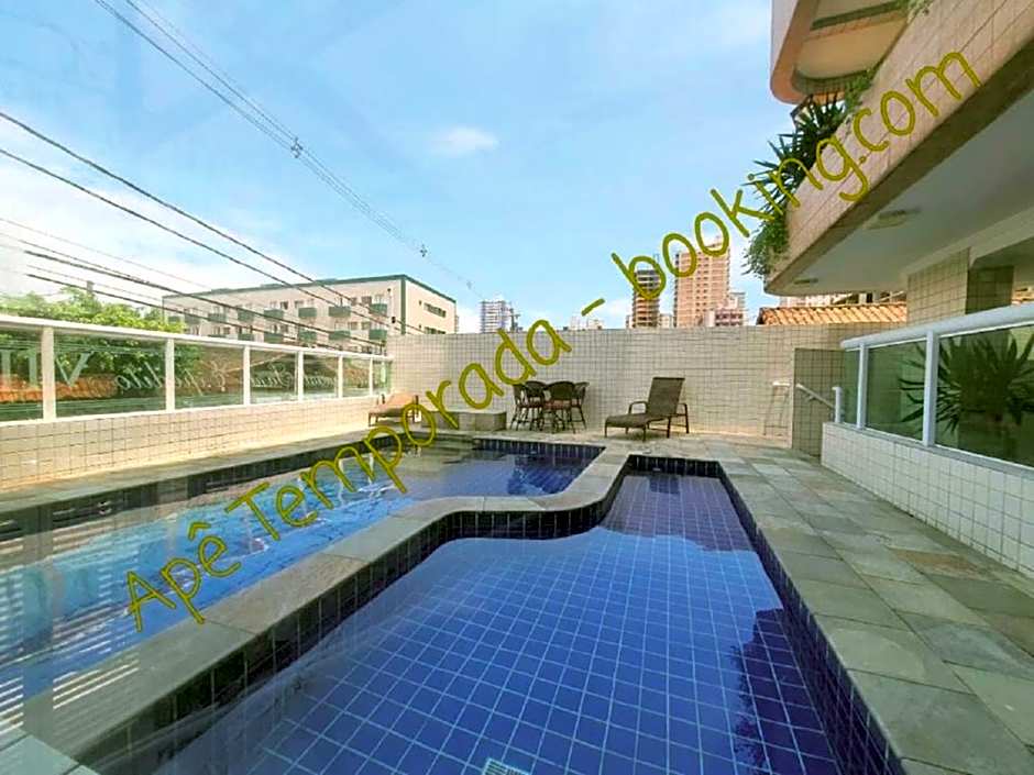 Apê Temporada Praia Grande SP Completo com Piscina, Churrasqueira, Estacionamento