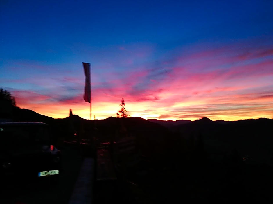 Hocheckhuette On Top of the Kitzbuehel Hahnenkamm Mountain