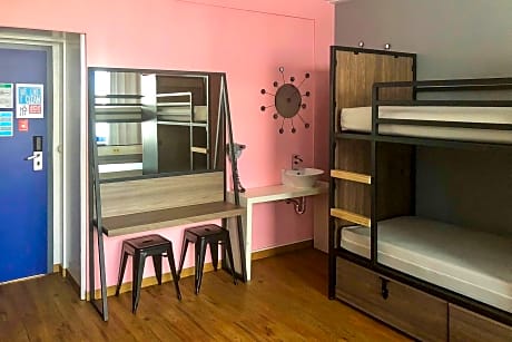 Single Bed in Female Dormitory Room with Shared Bathroom