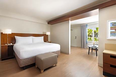 King Suite with Sofa Bed - Mobility/Hearing Accessible with Roll-In Shower