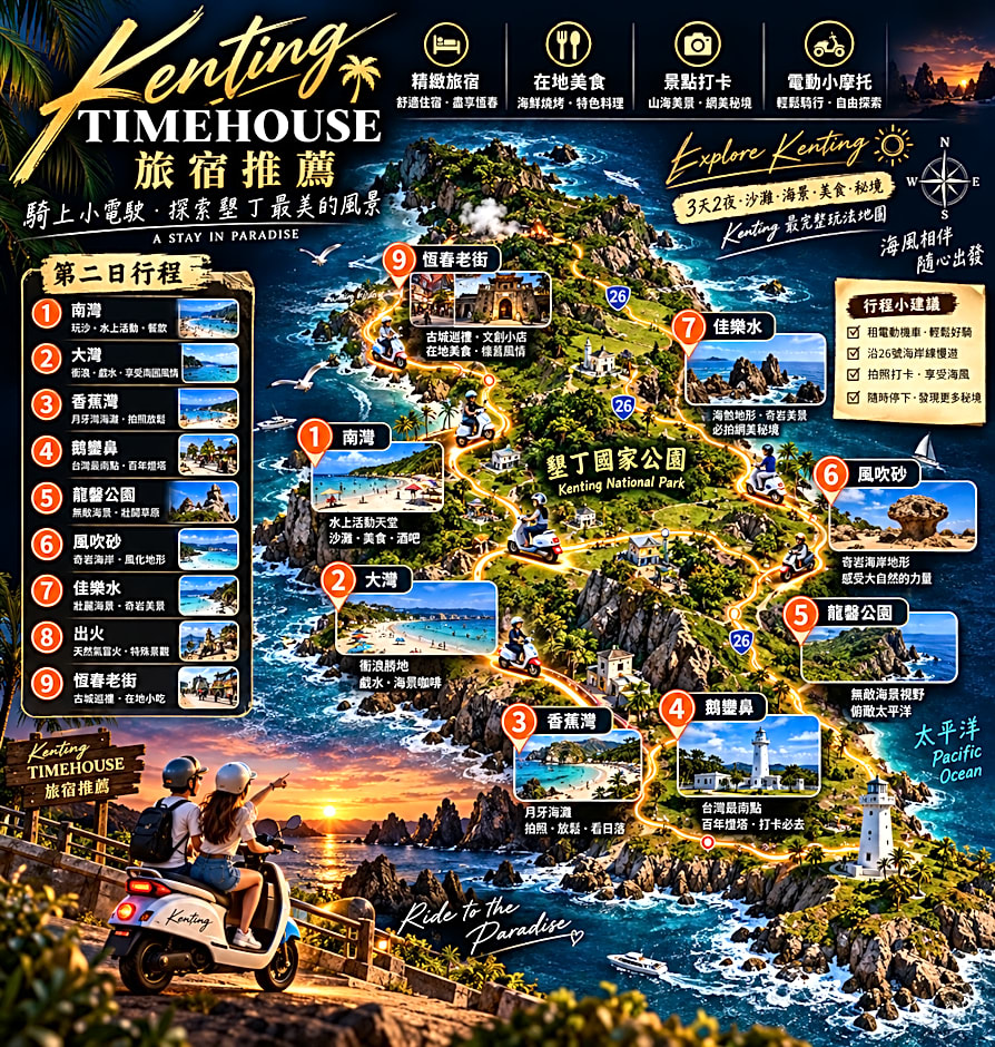 l墾丁恆春古城戀戀時光旅宿 - 電動麻將 - k歌 - 烤肉 - 德州撲克 - IG Kenting Timehouse可包棟