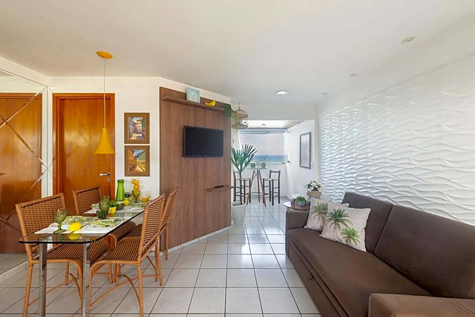 Vista Mar da PRAIA de PONTANEGRA 2 quartos Wifi 55 MB capacidade para até 6 pessoas e PET friendly