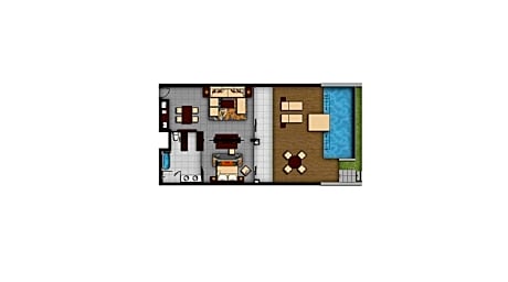One Bedroom Suite Courtyard with Private Pool
