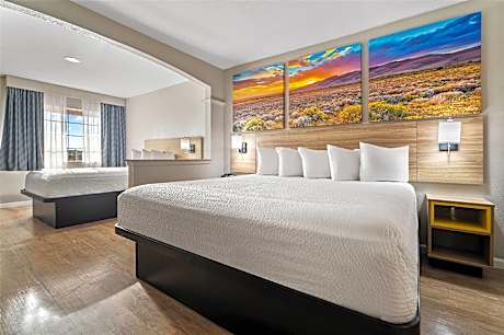 1 King Bed and 1 Double Bed Studio Suite Non-Smoking