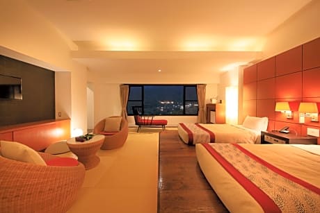 Twin Room with Tatami Area and Bathtub - Upper Floor - Non-Smoking