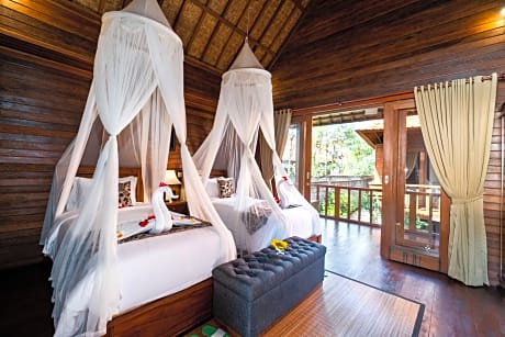 family room with balcony