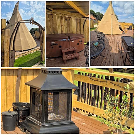 Burtree Country House, Tipi's, Treehouse & Lodge & house rooms with hot tubs in a private garden
