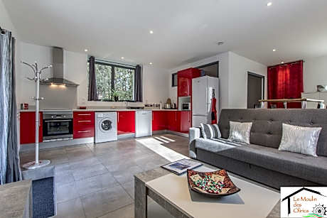 Appartement-Moderne-Salle de bain privée séparée-Vue sur la rivière-Jorasse