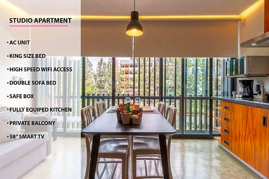 L203 New studio apt 1Bdrm 1bath AC Rooftop