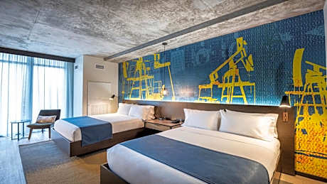 Queen Room with Two Queen Beds and Mobility Accessible Roll-In Shower