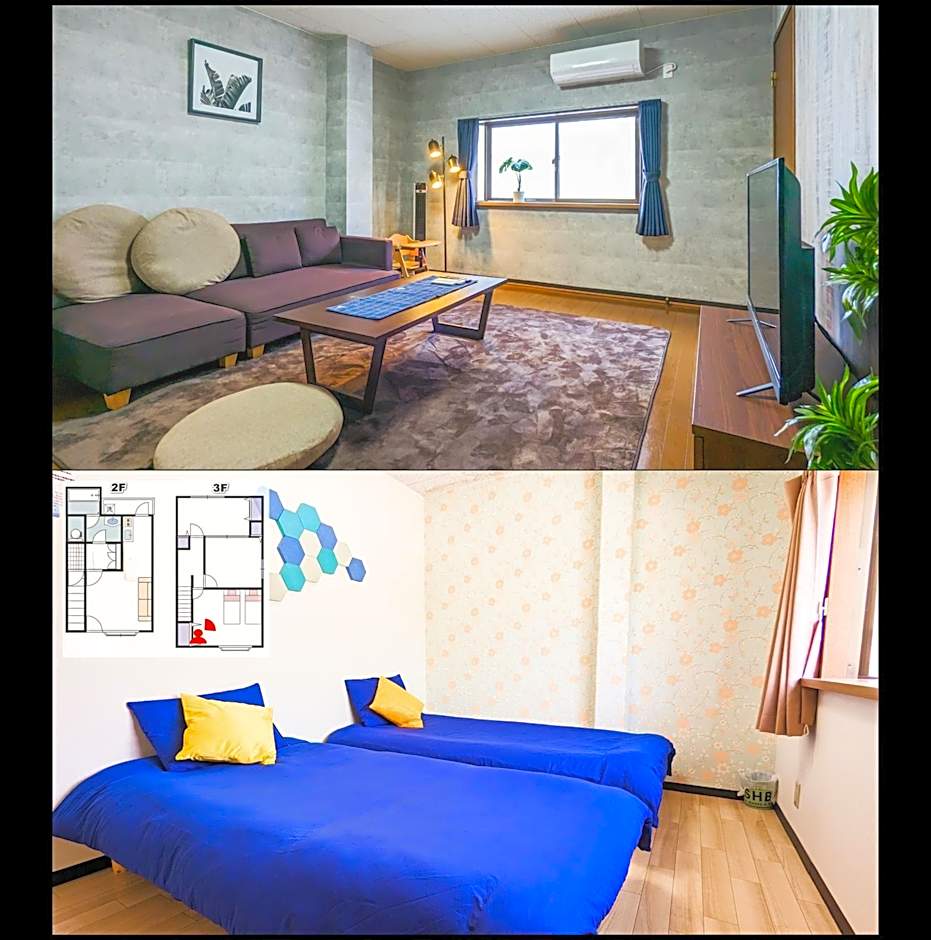 3 Bedrooms & LivingRoom! Direct KIX & Namba & Umeda access! DoumoTengachaya DT02