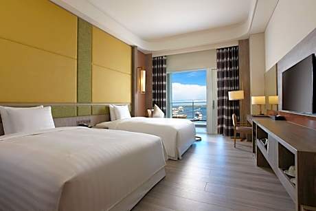 Twin Room with 2 Queen Beds with Magong Harbor View & Balcony