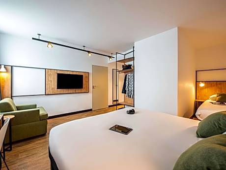 Standard room with 1 double bed, 1 single bed and 1 sofa bed for 1 person