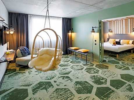 Family room with double bed & sofa that can be converted into double bed