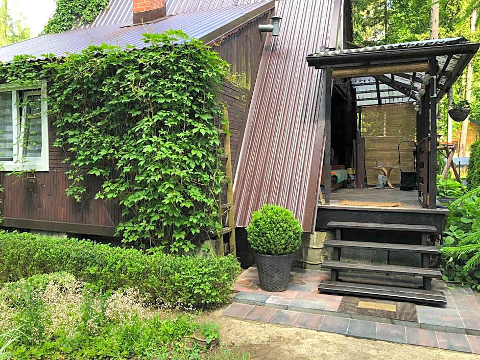 Letnisko SYMSAR 6, Drewniany domek letniskowy z ogrodem