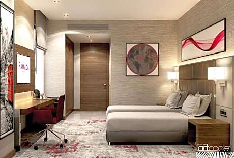 2 Single Beds, Sea View