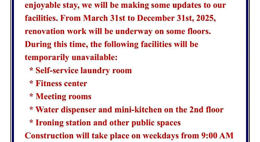 Hotel B (Quarantine Hotel)