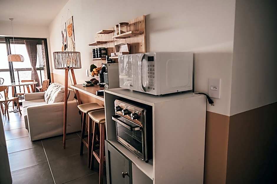 Loft beira-mar com frente e vista para o mar