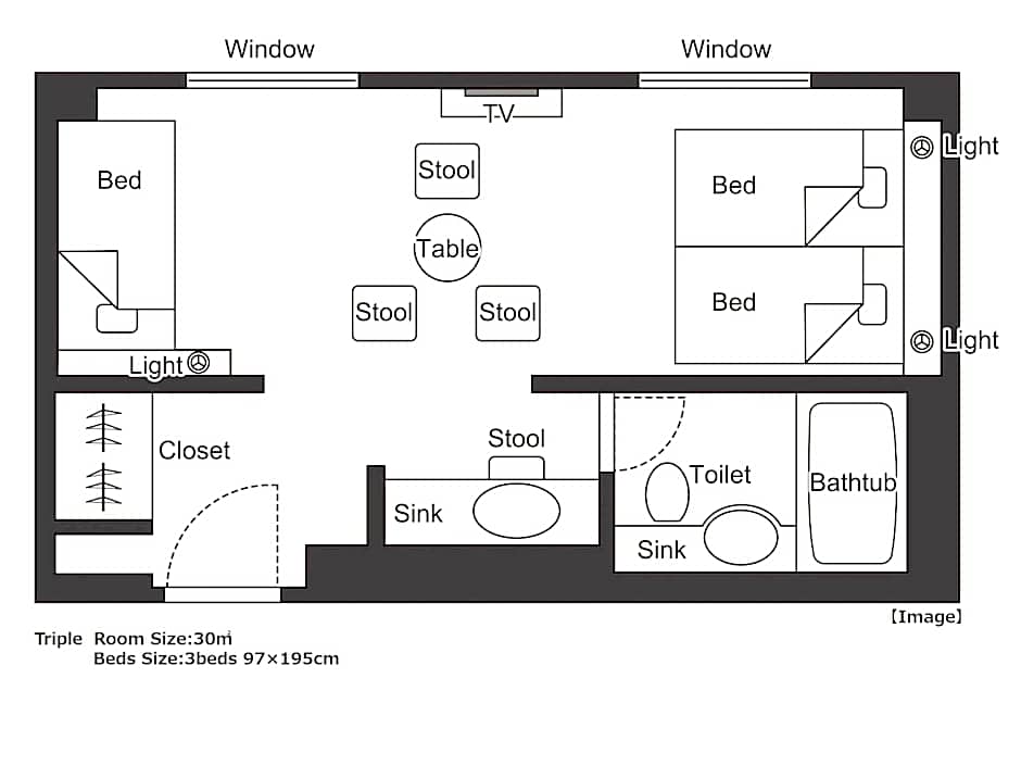 Photo 1 of 5 of Triple Room Nonsmoking