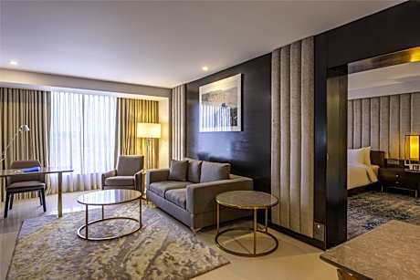 Junior Suite with Complimentary 2 IMFL Drinks , 2 Pieces of Laundry per stay and 20% discount on Spa.