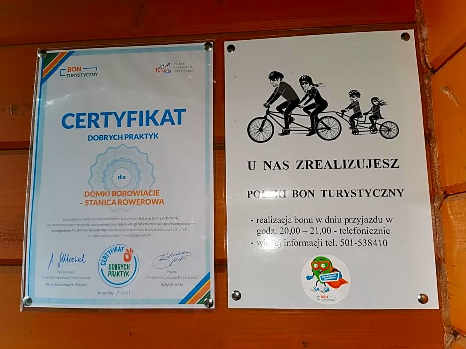 Domki Borowiackie nad brzegiem jeziora