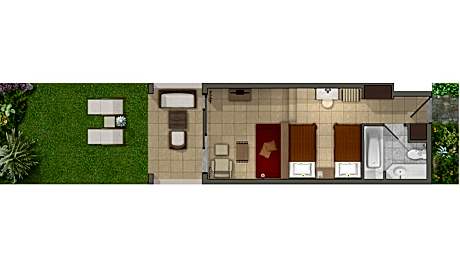 Mythica Bungalow with Private Pool, Beachfront