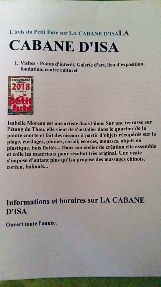 LA CABANE D'ISA