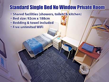 Single Room with Shared Shower and Toilet