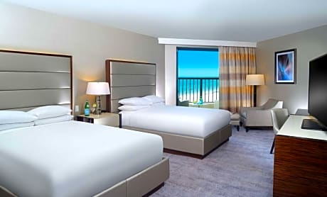  2 QUEEN BED PARTIAL OCEAN VIEW - 35 USD RESORT CHARGE - ADDITIONAL PARKING FEES APPLY -