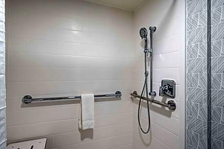 Accessible - 1 King Mobility Accessible Communication Assistance Roll In Shower Pillow Top Mattress 