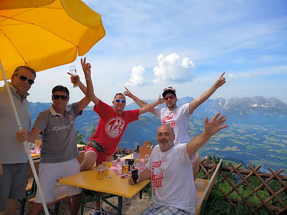 Hocheckhuette On Top of the Kitzbuehel Hahnenkamm Mountain