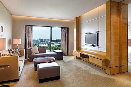 Club lounge access, 1 Bedroom Larger Suite, 1 King, Garden view