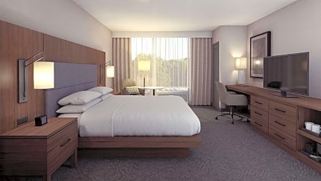 1 King Bed Hearing Accessible Roll in Shower