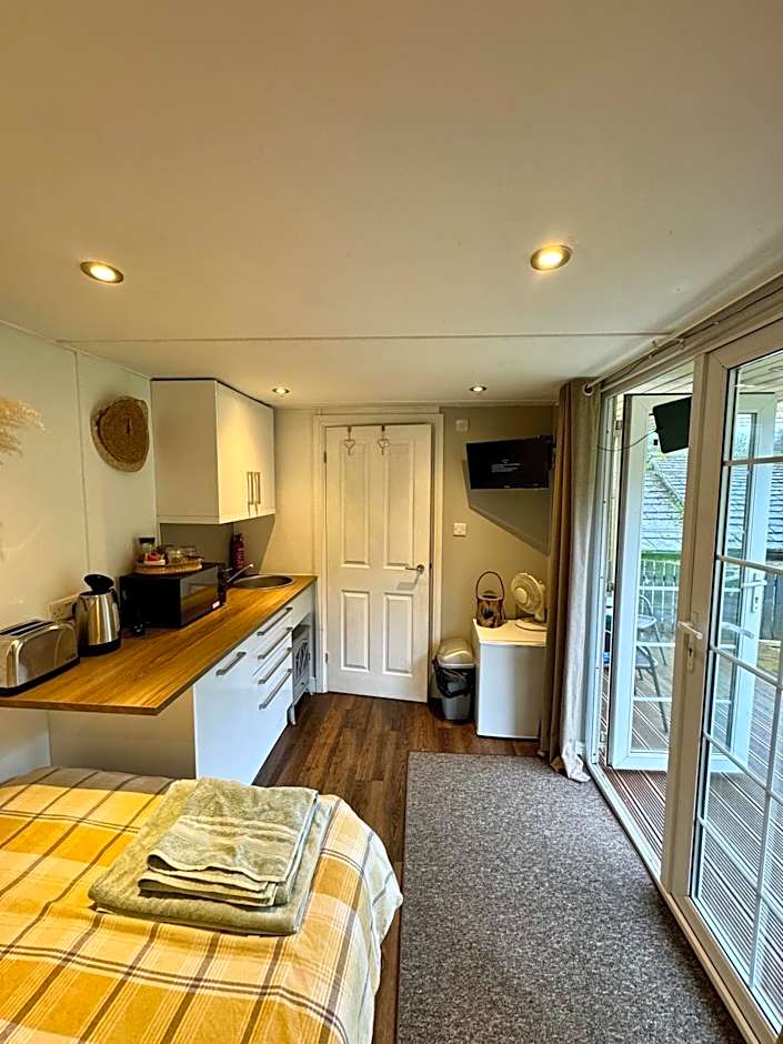 Apple tree hut, in a private garden