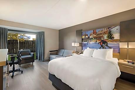 Queen Room with Sofa Bed and Mobility Accessible Roll-In Shower