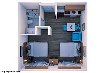 Queen Suite with Two Queen Beds and Roll-In Shower - Disability Access/Non Smoking