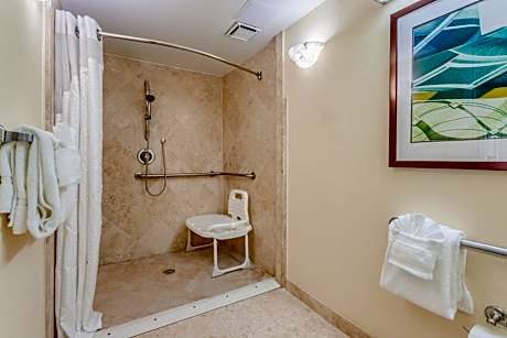 Standard Double Room with Two Double Beds and Accessible Roll-In Shower